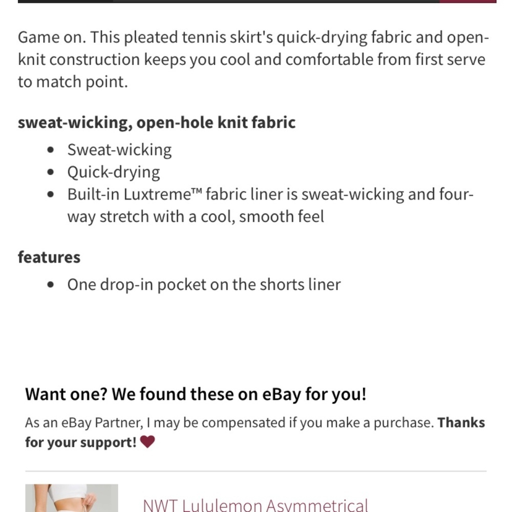 Lululemon Pleated Open Knit Tennis Skort Tennis Prep Pickleball - Picture 15 of 15